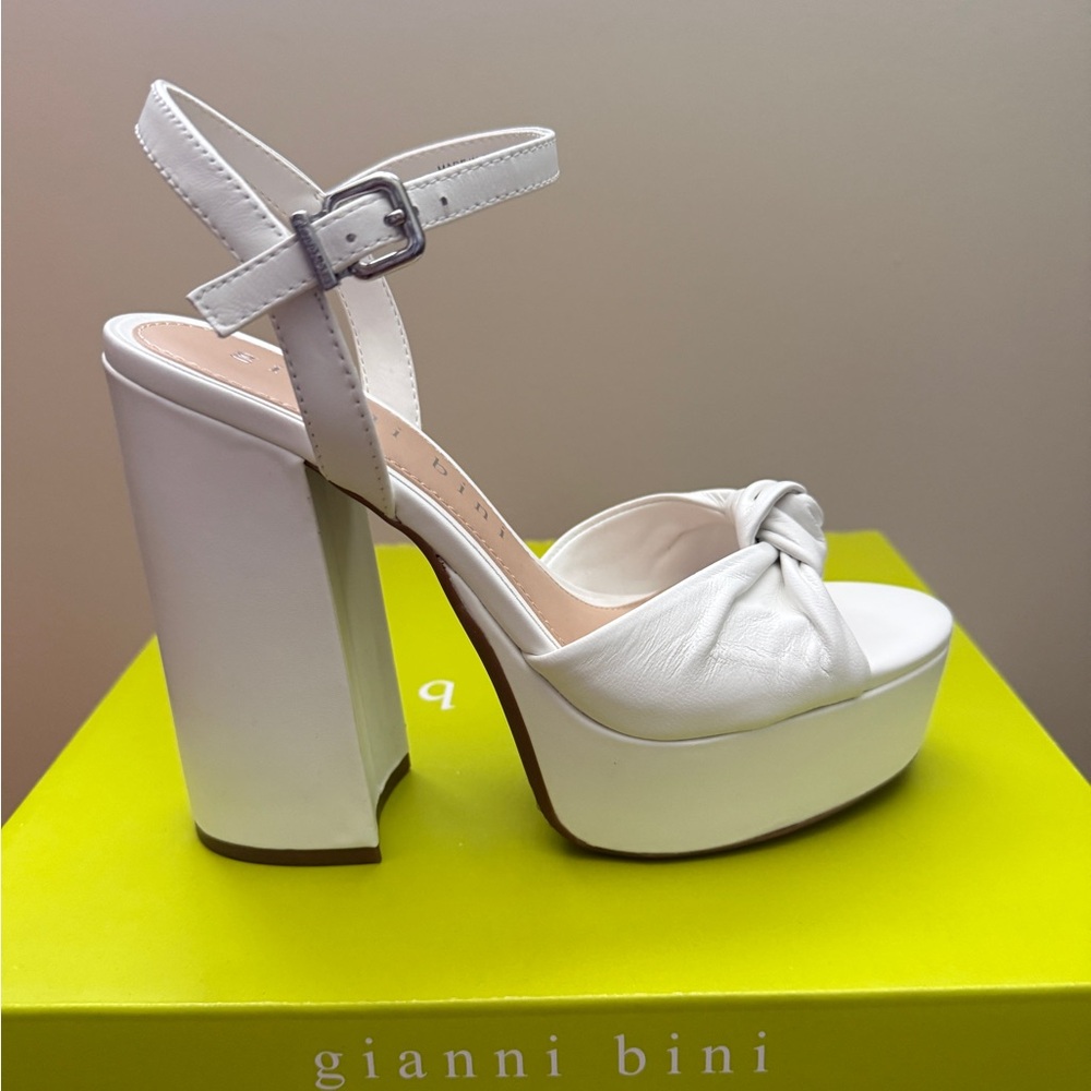 Gianni Bini White Platform Heels